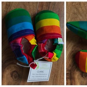 rainbow baby fabric sole M - Little Pitterpat